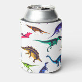 Dinosaurussilhouetten:  schetspatroon. blikjeskoeler (Blikje Achterkant)