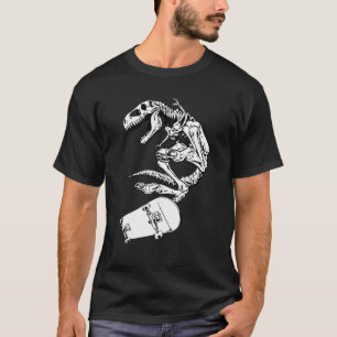 dinosaurusskelet Skateboard coole skateboarter T-shirt