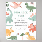 Dinosaurussokkenjacht Poster (Voorkant)
