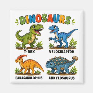 Dinosaurussoorten leren voor kinderen magneet