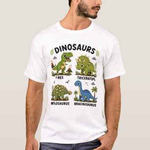 Dinosaurussoorten leren voor kinderen t-shirt
