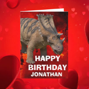 Dinosaurusverjaardag Een brullende goede tijd Kaart