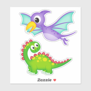 Dinosiroop cartoon sticker