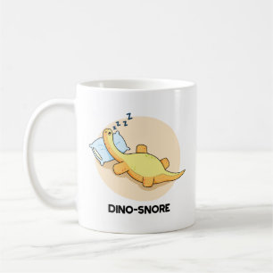 Dinosnore Funny Sleeping Dinosaur Pun Koffiemok