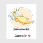Dinosnore Funny Sleeping Dinosaur Pun Sticker (Vel)