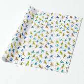 Dinosuars Pattern Cadeaupapier (Uitgerold)