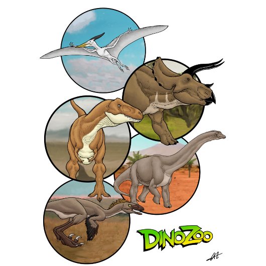 DinoZoo Dinosaur Collage T-shirt