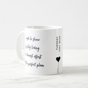 Dinsdag Aangepaste Motiverende Quote Koffiemok