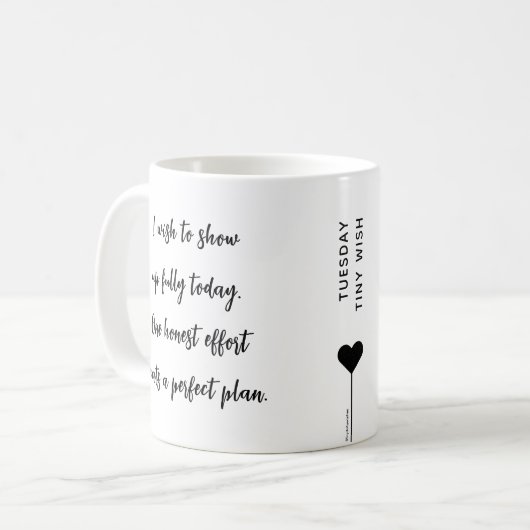 Dinsdag Aangepaste Motiverende Quote Koffiemok (Voorkant links)