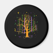 Dinsdag Gras Tree Beads New Orleans 2022 Watercolo Magneet (Voorkant)
