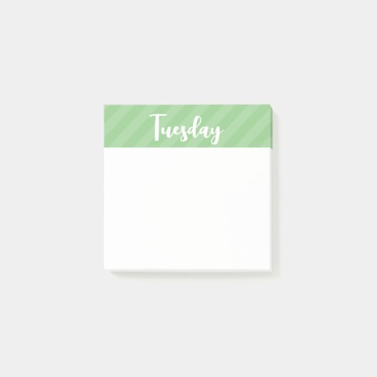 Dinsdag - Groen - Dagen van de Week - Post It Note (Voorkant)