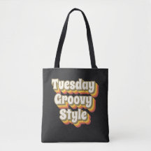 Dinsdag Groovy Style 70er Retro Design