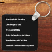 Dinsdag is mijn taco-dag sleutelhanger (Achterkant)