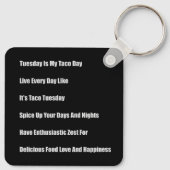 Dinsdag is mijn taco-dag sleutelhanger (Achterkant)