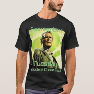 Dinsdag is Soylent groene dag retro t-shirt