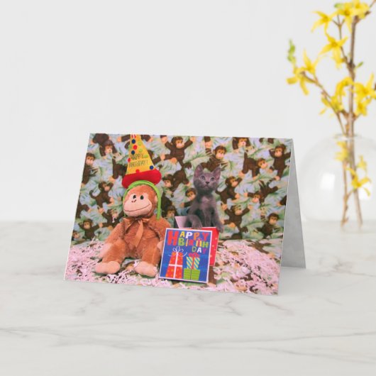 Dinsdag - Kat/Keuter-Kaart Kaart (Gele Bloem)