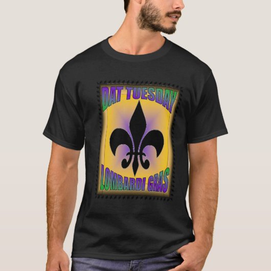 Dinsdag Lombardi gras uitgeverij mg kleuren T-shirt (Voorkant)