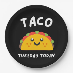 DINSDAG MET TACOS Vandaag Papieren Bordje