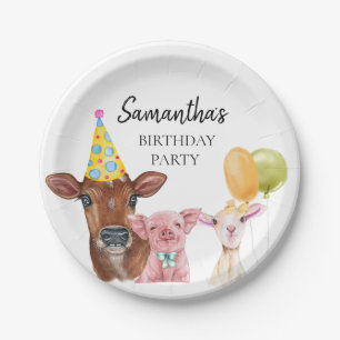 Dinsdag op de Koe Waterverf Boerderij Pig Barn Papieren Bordje