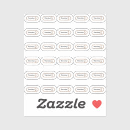 Dinsdag planner week stickers