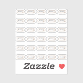 Dinsdag planner week stickers