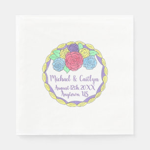 Dinsdag Vrijgezellenfeest Floral Round Cake Servet