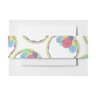 Dinsdag Vrijgezellenfeest Floral Round Cake Uitnodigingen Wikkel