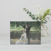 D'invitation À Feuilles D'aluminium Calligraphie Script Photo Merci carte postale (Debout devant)