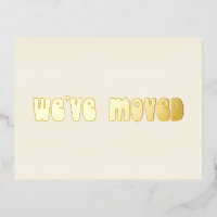 Carte postale super Retro Gold Foil déplacée Nouve