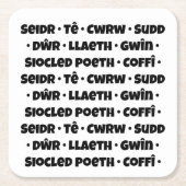 Diodydd / Drink (Welsh) Vierkante Kartonnen Onderzetter (Voorkant)