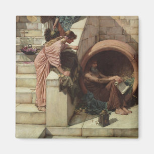 Diogenes door John William Waterhouse Magneet