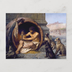 Diogenes Omringd door Honden - door Jean Leon Gero Briefkaart