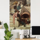 Diogenes van John William Waterhouse Poster (Thuiskantoor)