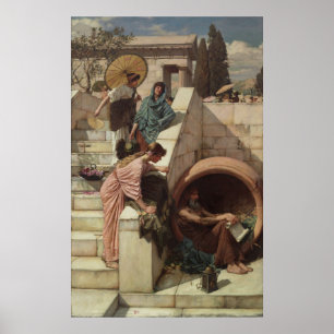 Diogenes van John William Waterhouse Poster