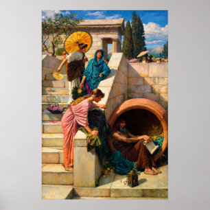 Diogenes van John William Waterhouse Poster