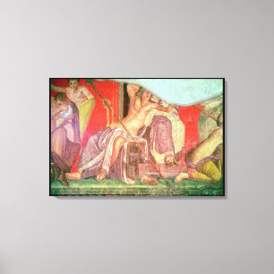 Dionysian Entourage met Dionysus Canvas Afdruk