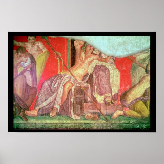 Dionysian Entourage met Dionysus Poster (Voorkant)
