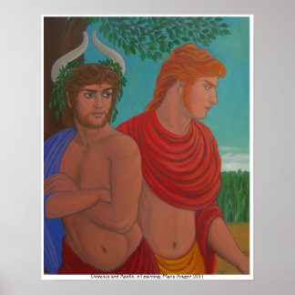 Dionysus en Apollo Poster