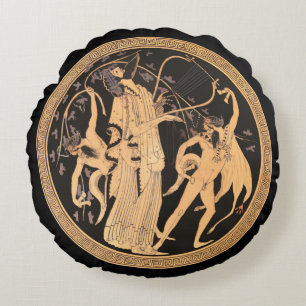Dionysus en de Satyrs Rond Kussen