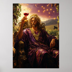 Dionysus, God van Wijn en Plezier - Meester Poster