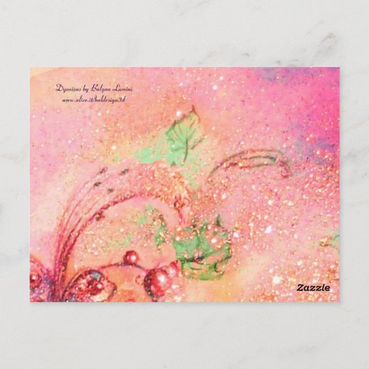 DIONYSUS, Vloeistof met zeeschalen en -vruchten Briefkaart (Achterkant)