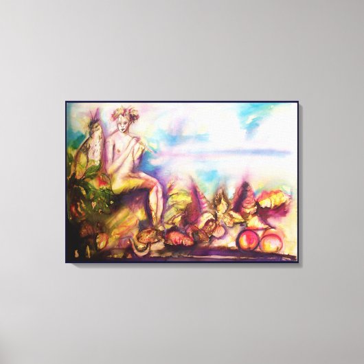 DIONYSUS, Vloeistof met zeeschalen en -vruchten Canvas Afdruk (Voorkant)