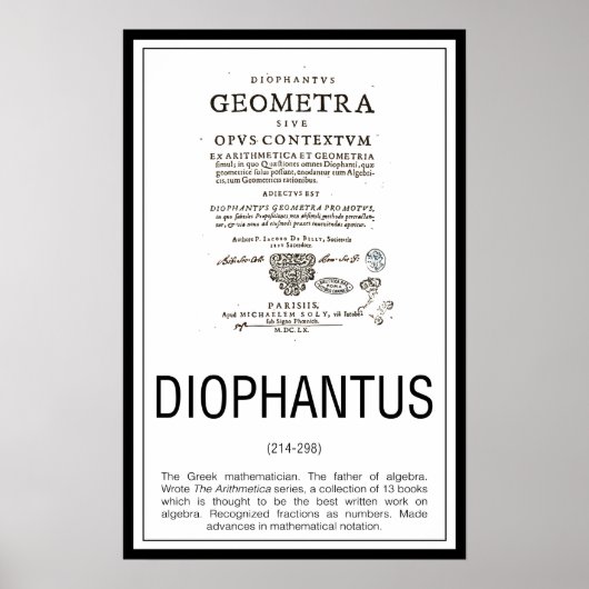 Diophantus Poster (Voorkant)