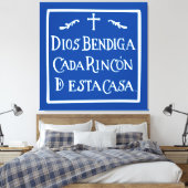 Dios bendiga cada rincon canvas afdruk (Insitu (Slaapkamer))