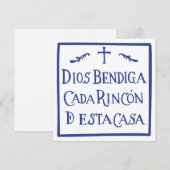 Dios bendiga cada rincon feestdagenkaart (Voorkant / Achterkant)