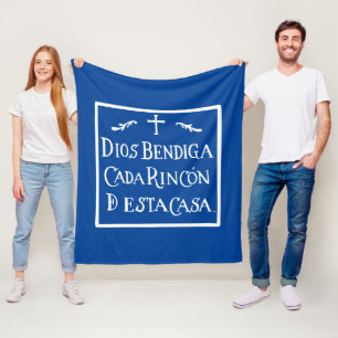 Dios bendiga cada rincon fleece deken