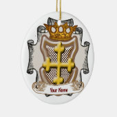 Dios Cross Achternaam Keramisch Ornament (Rechts)