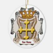 Dios Cross Achternaam Keramisch Ornament (Links)