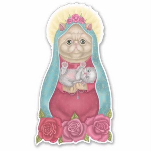 Dios Meow Sticker (Voorkant)