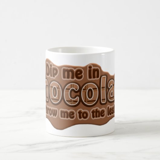 DIP ME EN Tasse CHOCOLATE - choisir style, couleur (Centre)